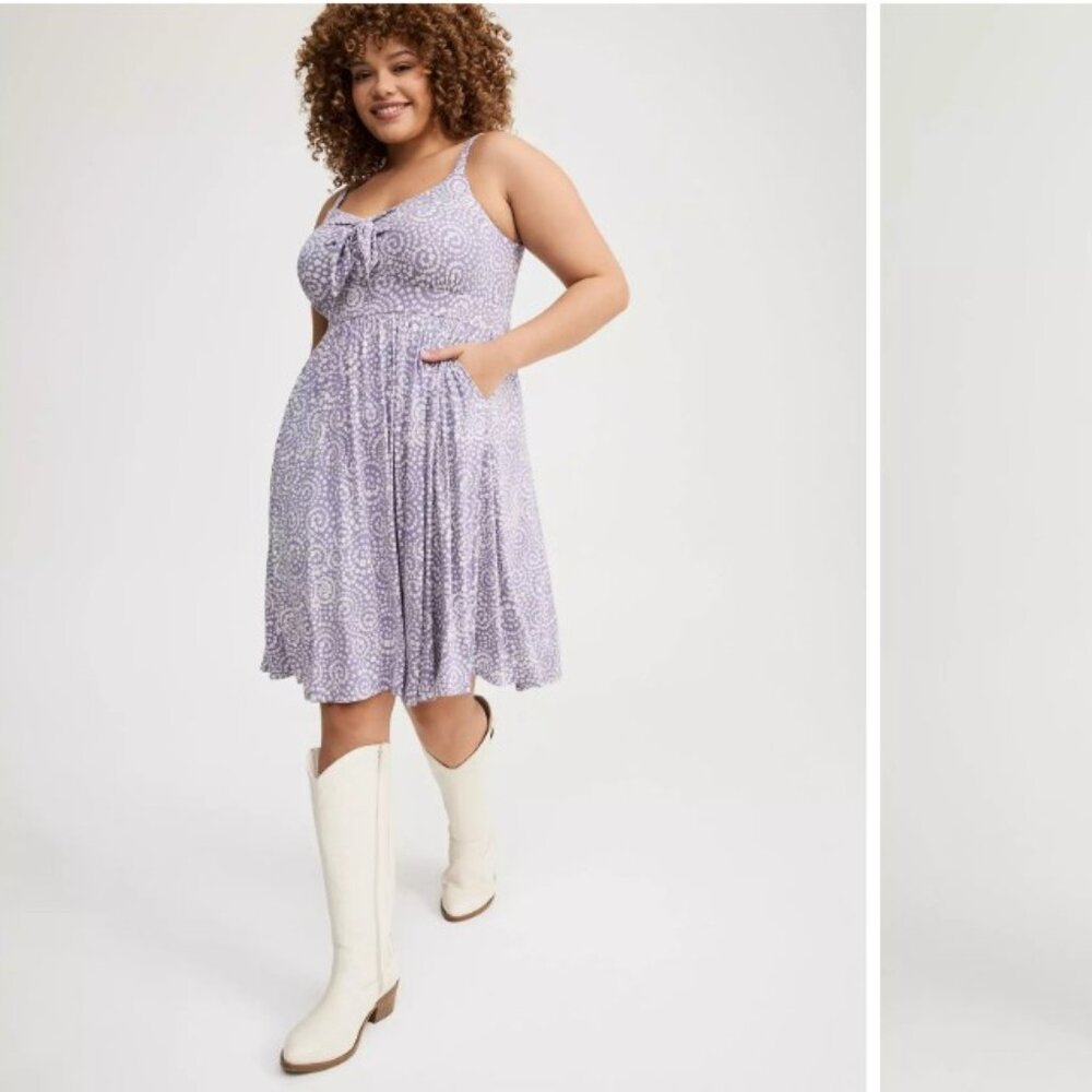 Torrid daisy swirl dusk Skater Mini Dress